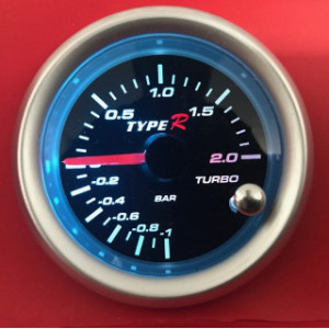 Manómetro Pressao de Turbo TypeR 2Bar 6 cores