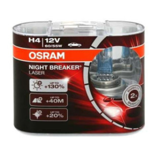 Par Lampadas Osram H4 NightBreaker Laser Next Generation +150%